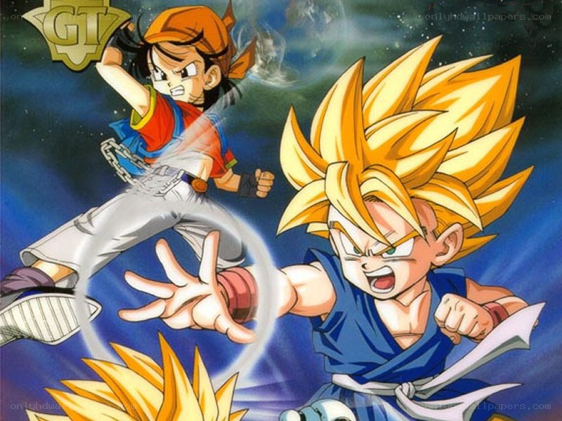 Goku and Yamcha in action