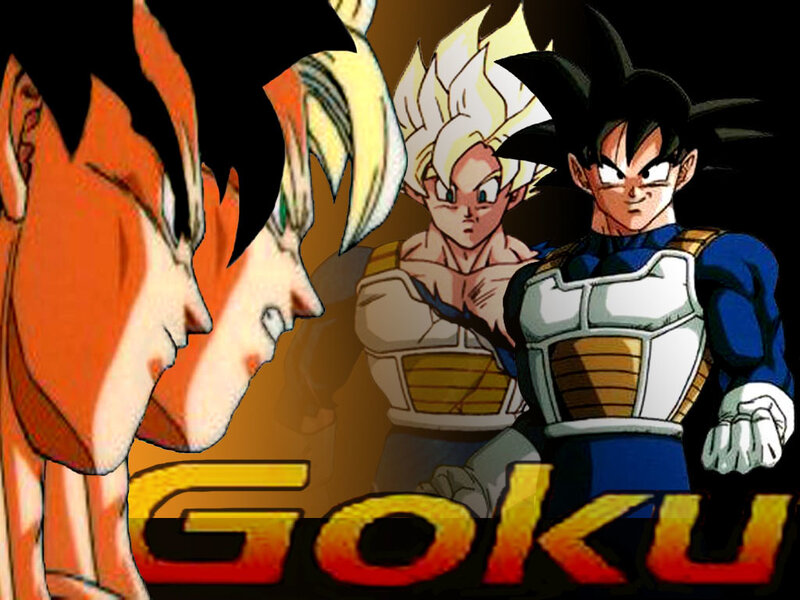 Goku character collage