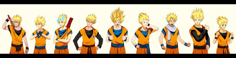 Goku character designs