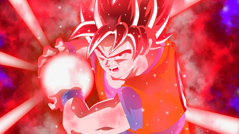 Goku Charging Energy Ball — Red