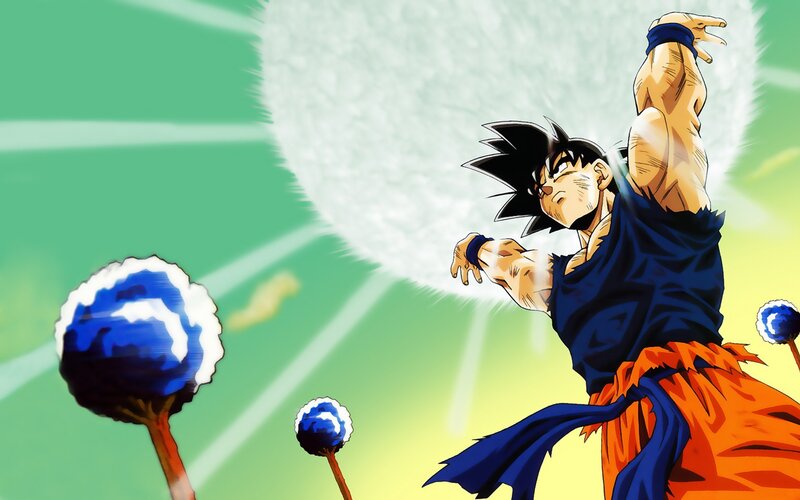 Goku Charging Energy — Green, Intense