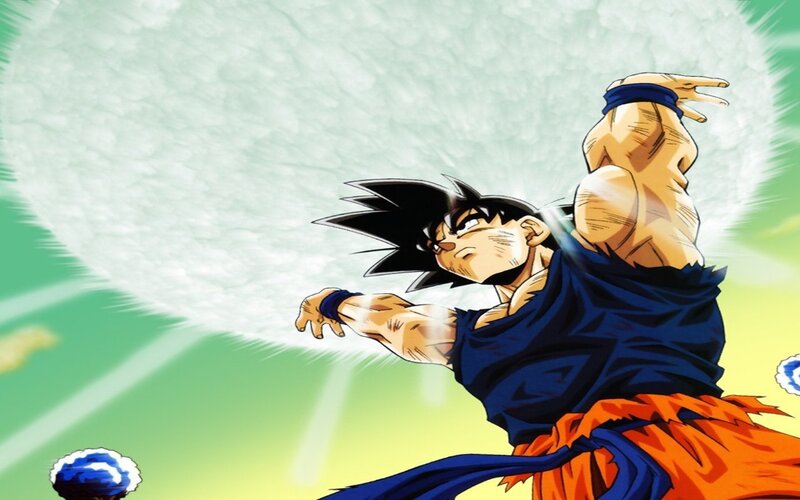 Goku charging Kamehameha