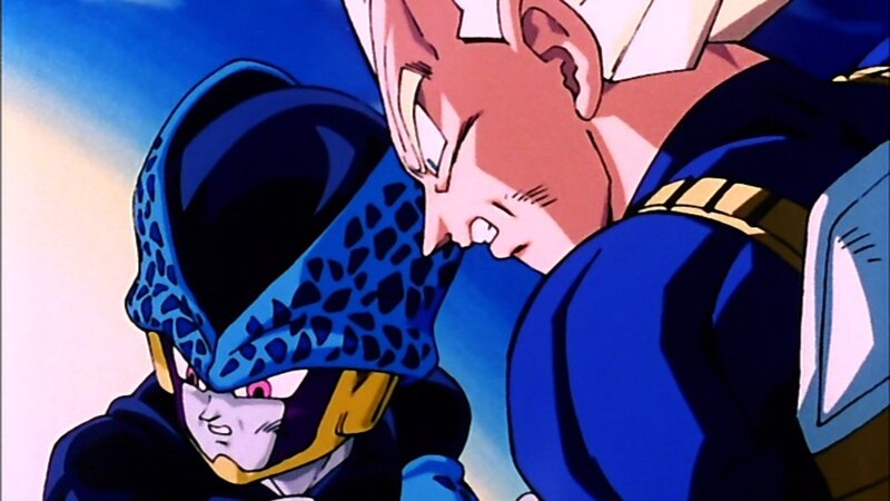 Goku confronts Cell