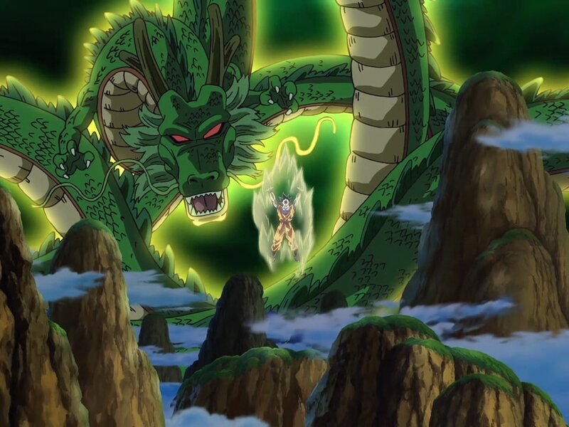 Goku faces Shenron