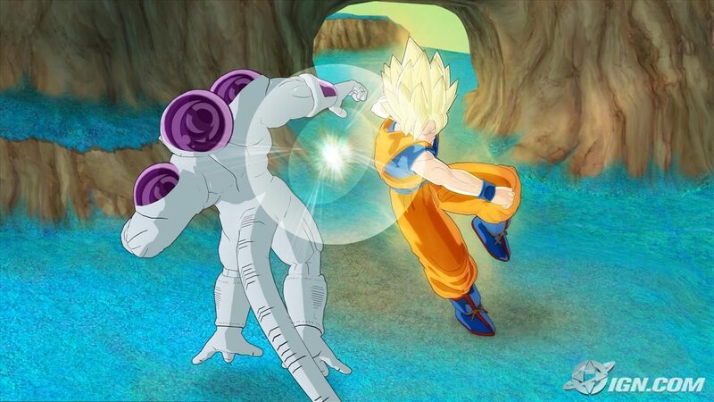 Goku Fighting Frieza — Blue