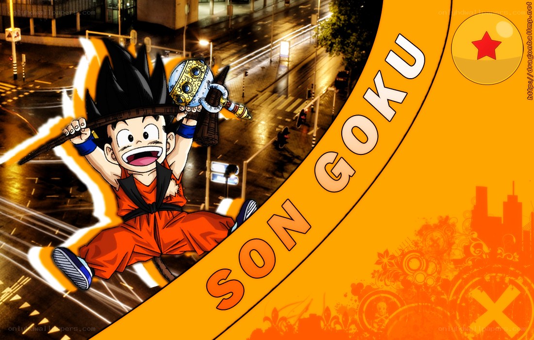 Goku holding a staff