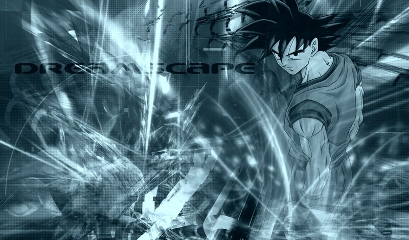 Goku in a digital dreamscape