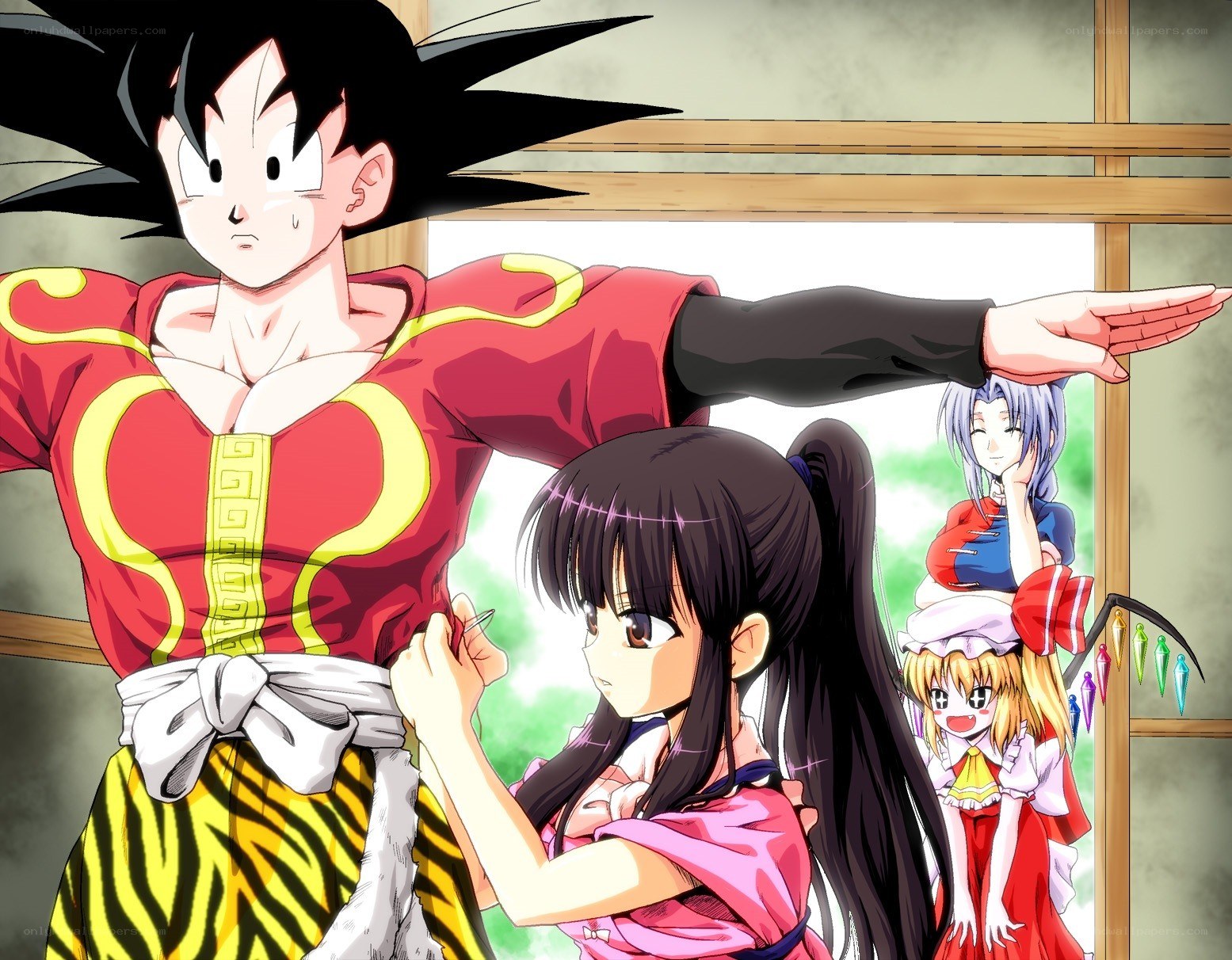 Goku in a red outfit