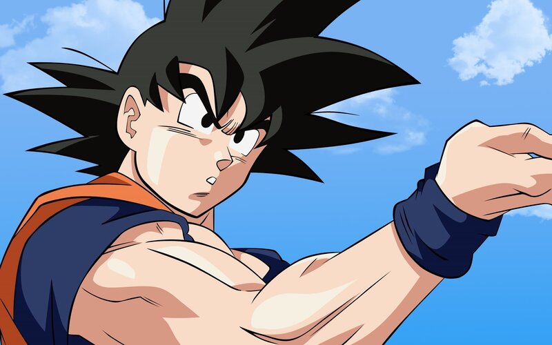 Goku in battle stance