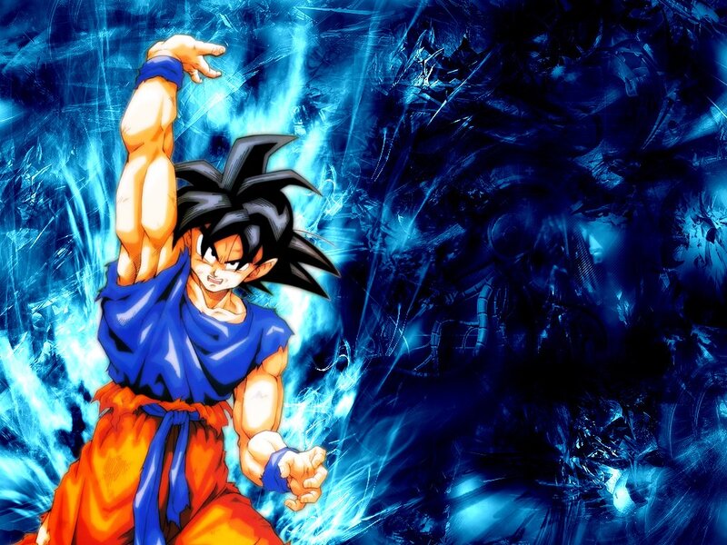 Goku in Blue Aura — Dramatic, Anime, Blue Energy
