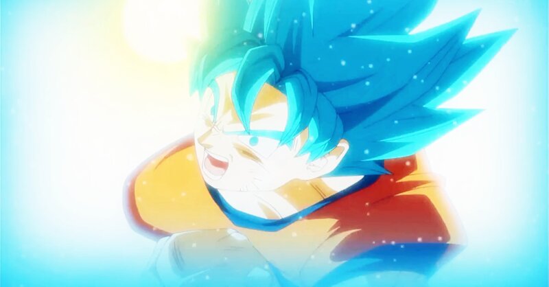 Goku in Blue Aura — Dramatic, Anime, Spiky Hair
