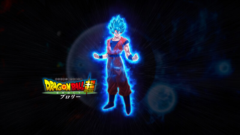 Goku in Blue Aura — Dramatic, Night