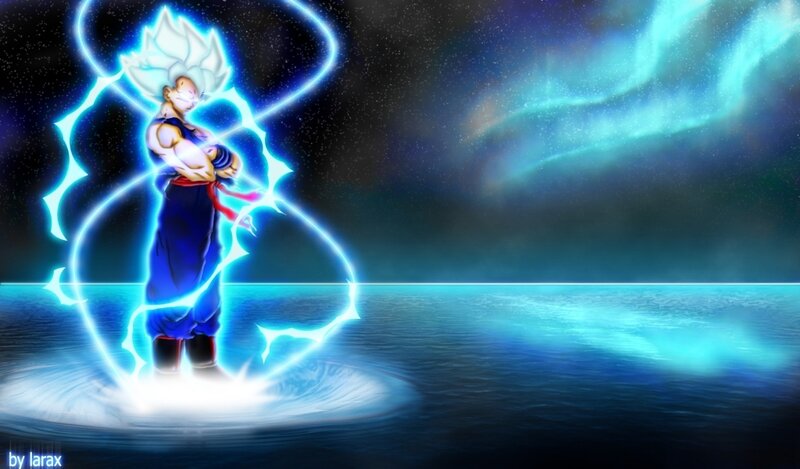 Goku in Blue Aura — Dramatic