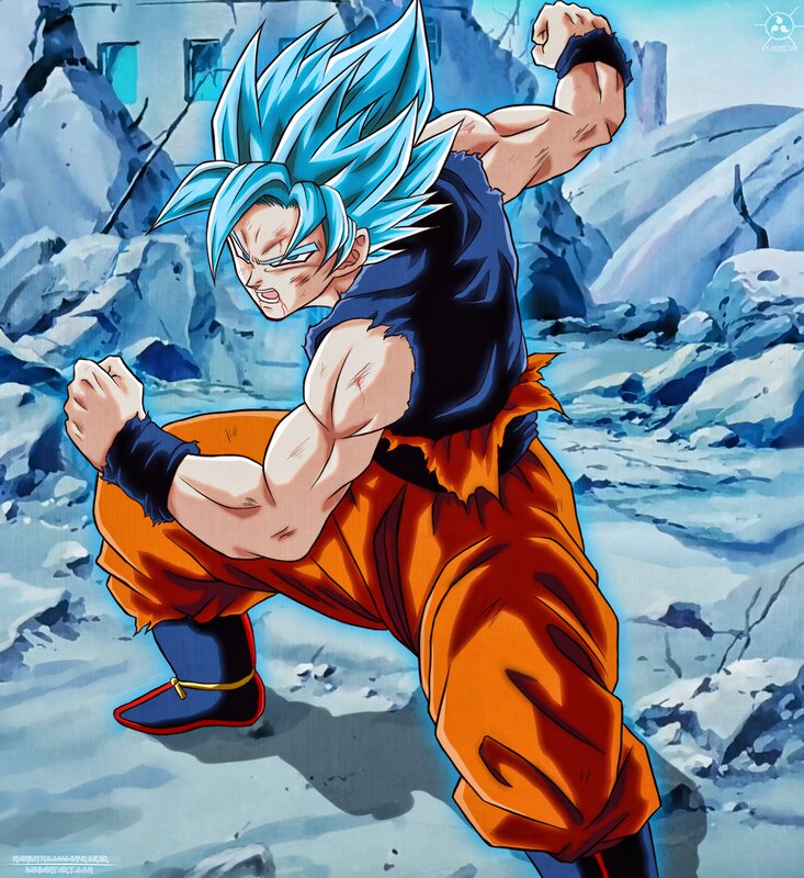 Goku in Blue Hair Form