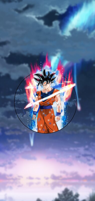 Goku in Energy Aura — Blue
