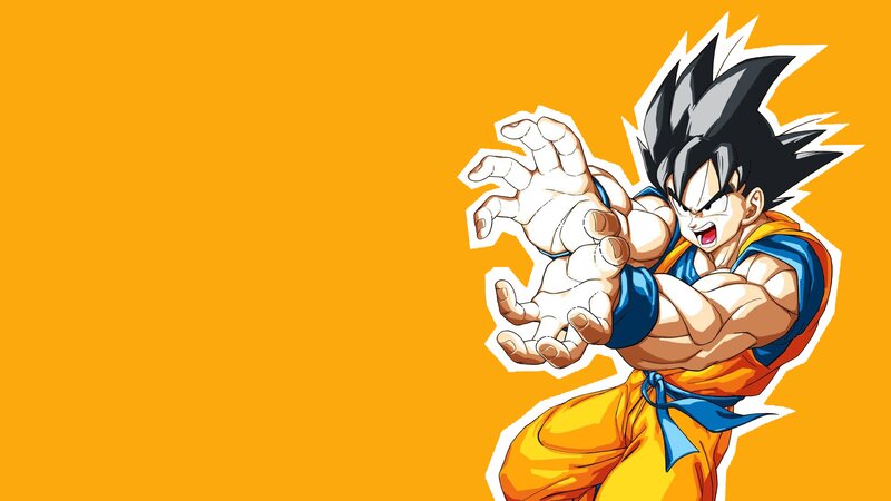 Goku in Fighting Pose — Orange