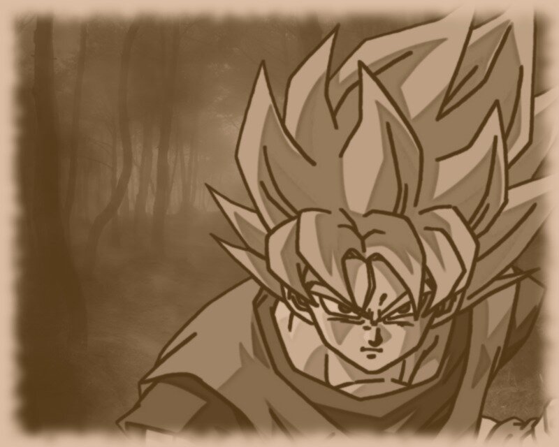 Goku in forest