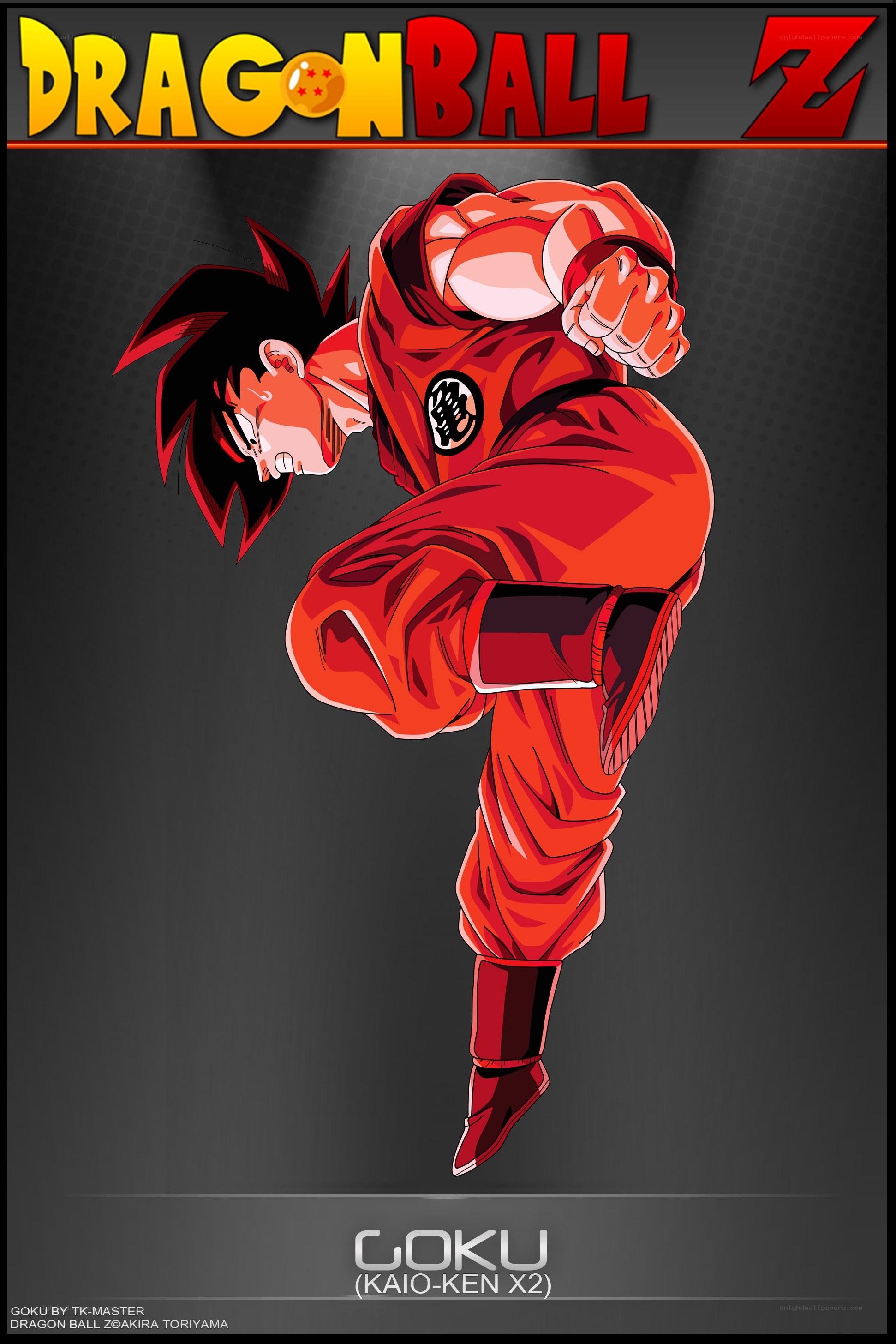 Goku in Kaio-ken X2
