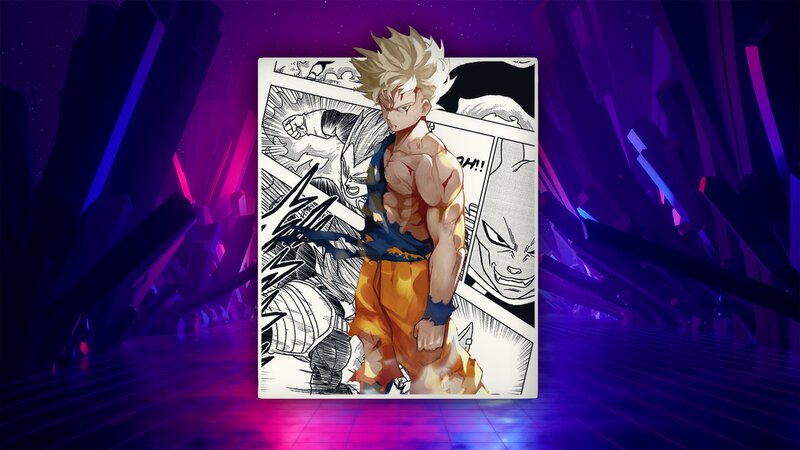 Goku in Manga Panel