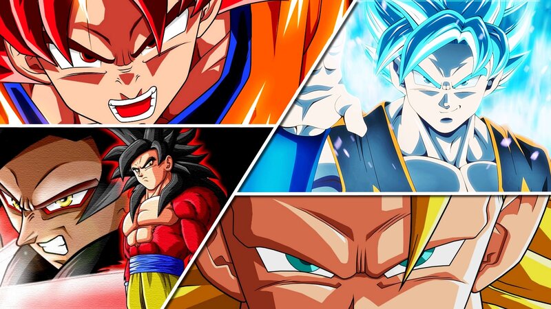 Goku in Multiple Forms — Blue