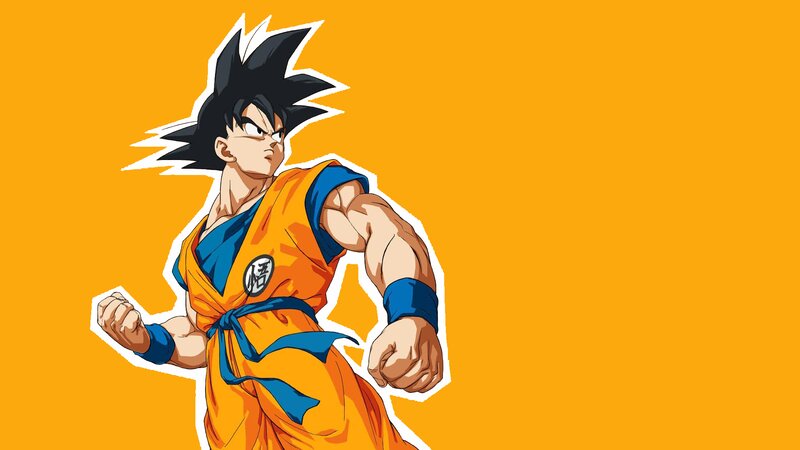 Goku in Orange Gi — Determined, Anime