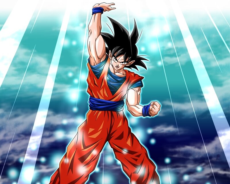 Goku in Orange Gi — Dramatic