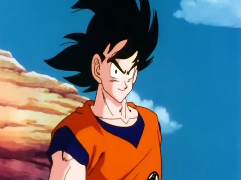 Goku in Orange Outfit — Blue