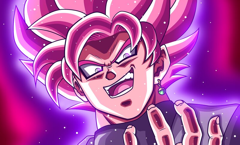 Goku in Pink Hair — Purple