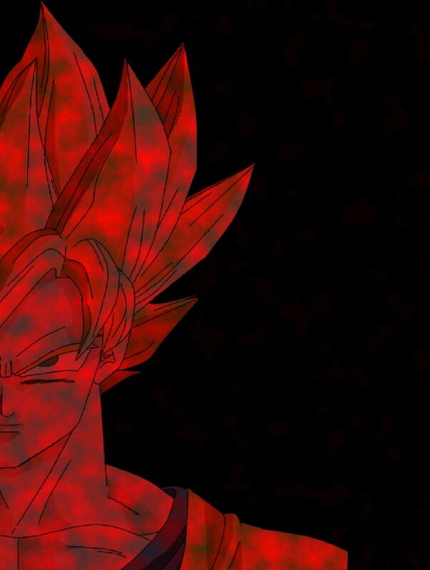 Goku in red aura