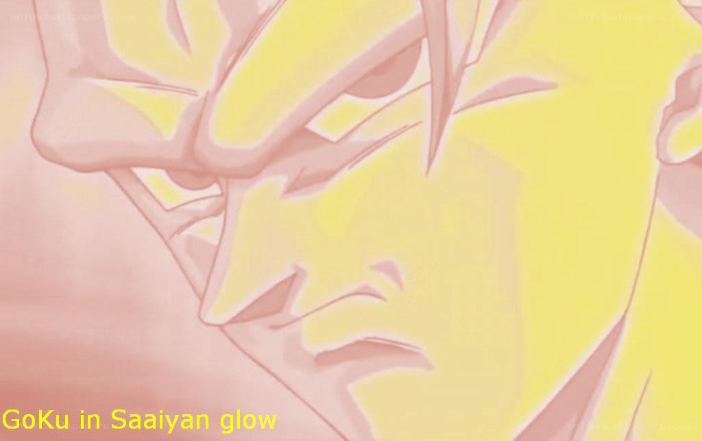 Goku in Saiyan glow