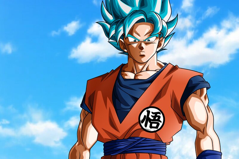 Goku in Super Saiyan Blue Form — Dramatic, Afternoon, Anime