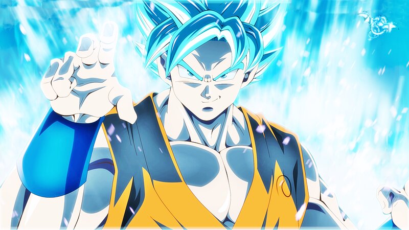 Goku in Super Saiyan Blue Form — Dramatic