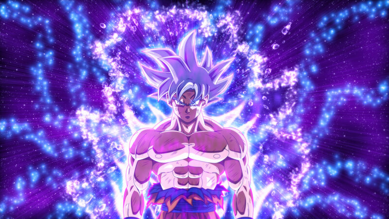Goku in Super Saiyan Blue Form — Purple, Dramatic