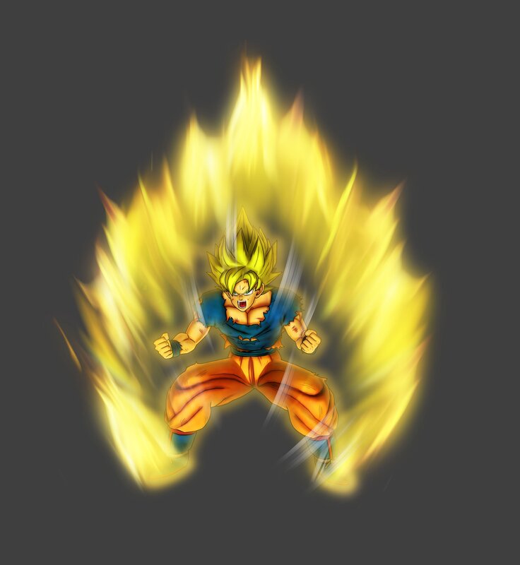 Goku in Super Saiyan form