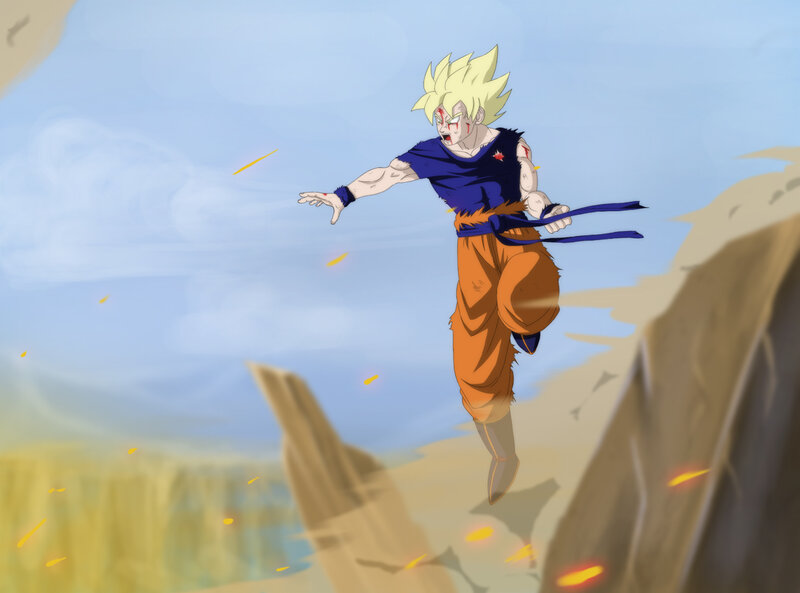 Goku in Super Saiyan form
