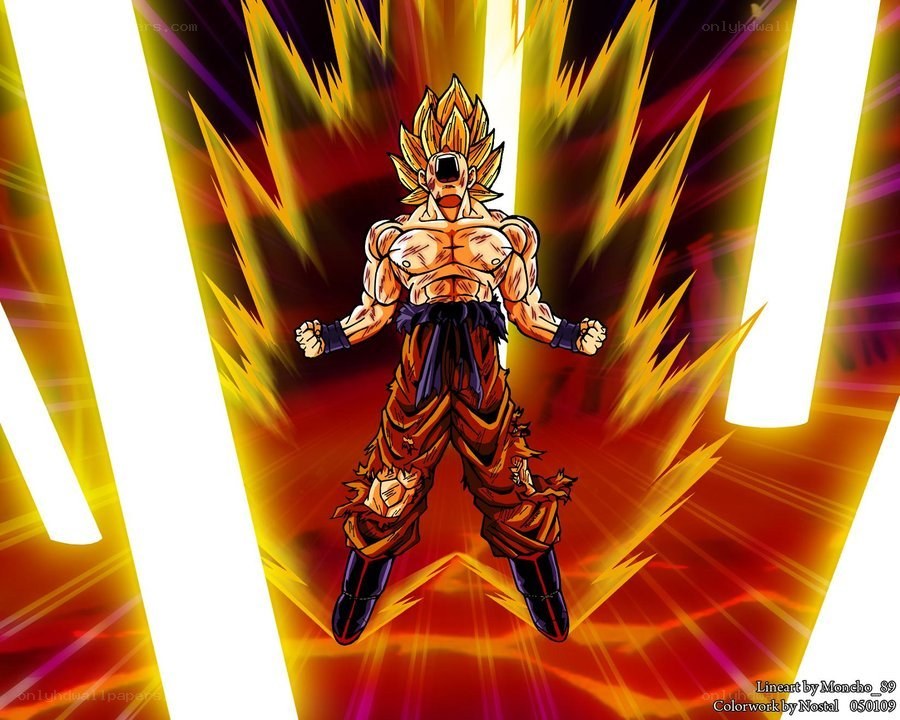 Goku in Super Saiyan form