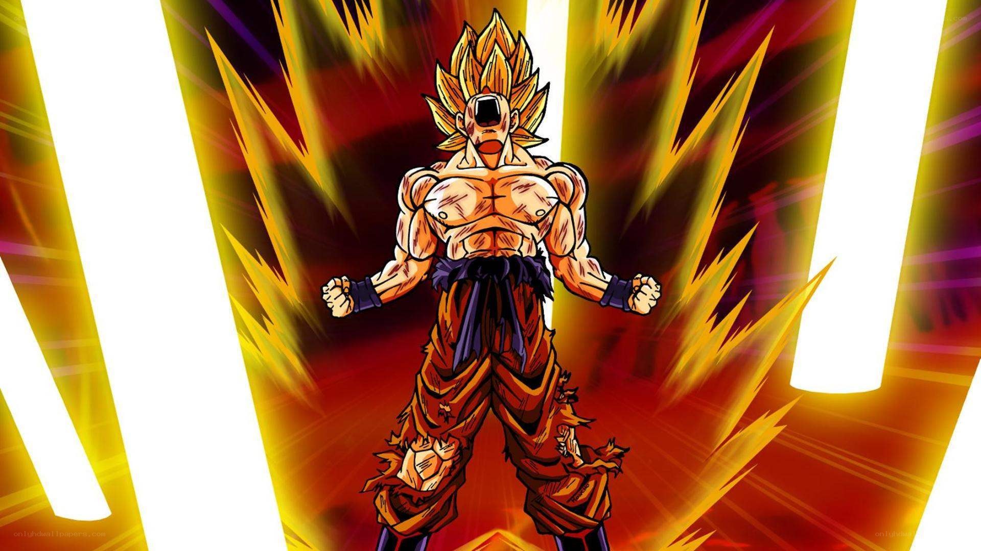 Goku in Super Saiyan form