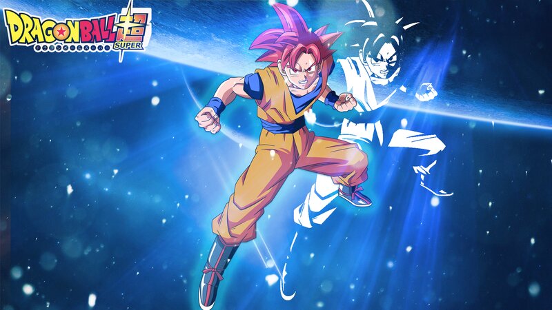 Goku in Super Saiyan Form — Blue, Dramatic, Night, Anime