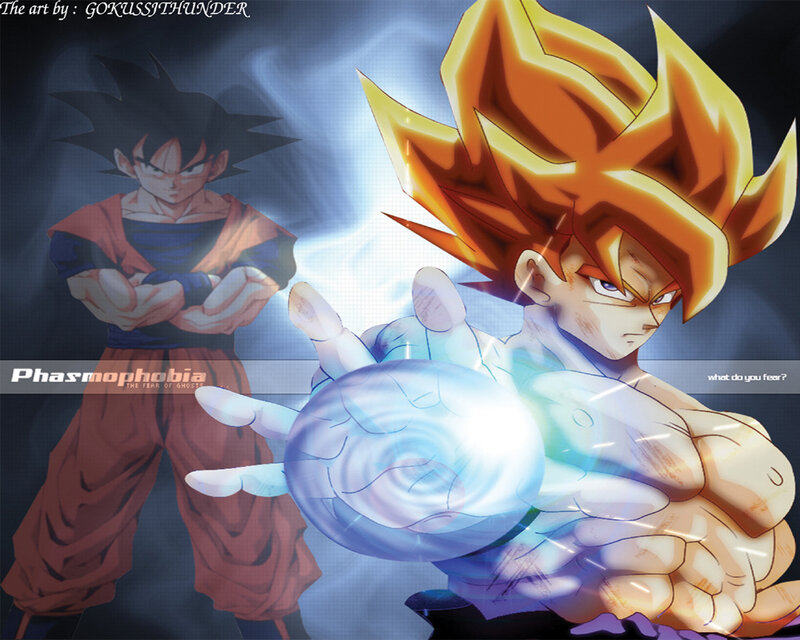Goku in Super Saiyan Form — Blue, Dramatic