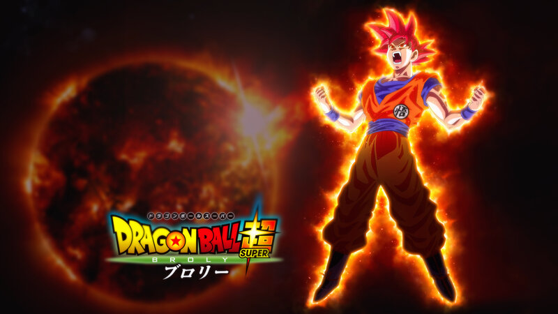 Goku in Super Saiyan Form — Orange, Dramatic, Anime, Sun