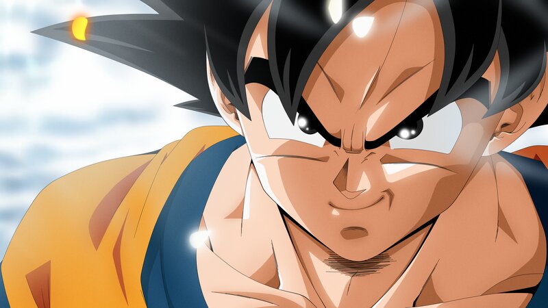Goku in Super Saiyan Form — Orange, Intense, Anime, Spiky Hair