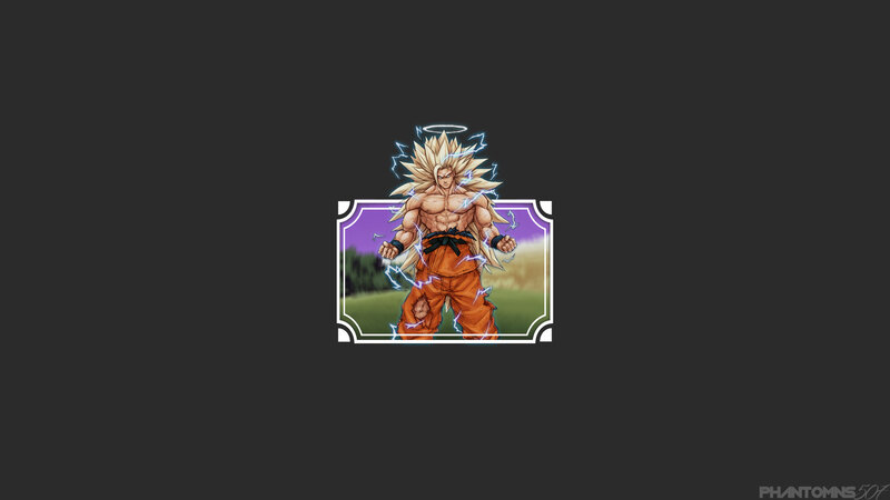 Goku in Super Saiyan Form — Purple, Dramatic, Anime, Lightning