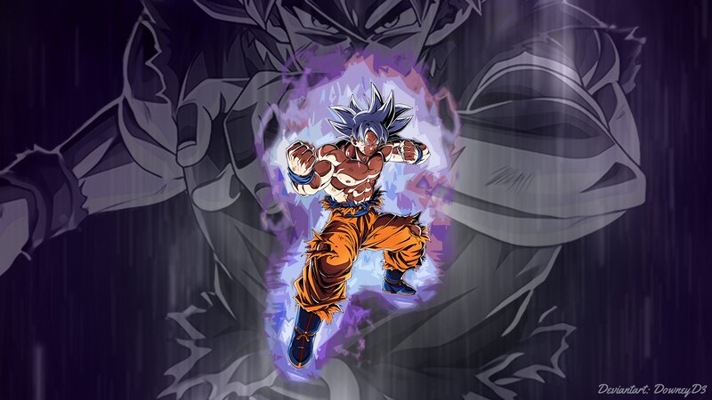 Goku in Super Saiyan Form — Purple, Dramatic, Night