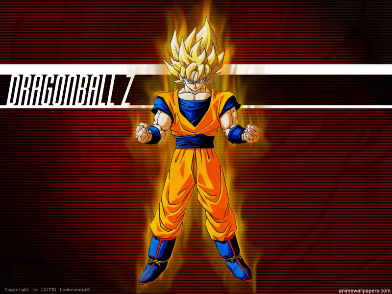 Goku in Super Saiyan Form — Red, Dramatic, Anime, Flame Aura
