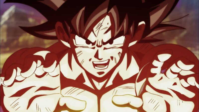 Goku in Super Saiyan Form — Red, Intense, Anime, Anime Character, Muscular