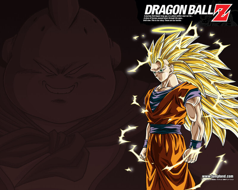 Goku in Super Saiyan Form — Yellow, Dramatic, Anime, Buu
