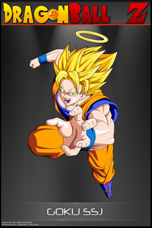 Goku in Super Saiyan Form — Yellow, Dynamic