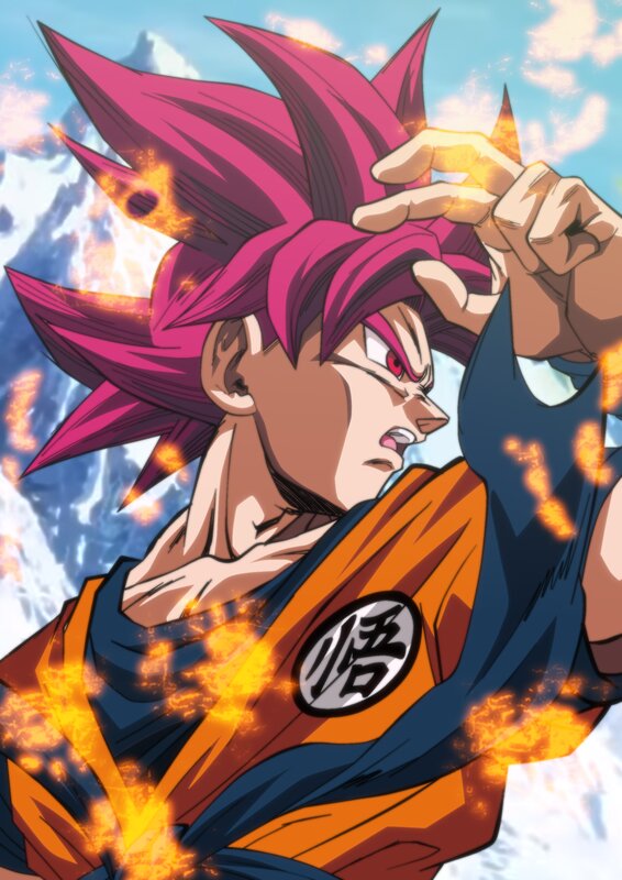 Goku in Super Saiyan Rose Form — Pink, Intense
