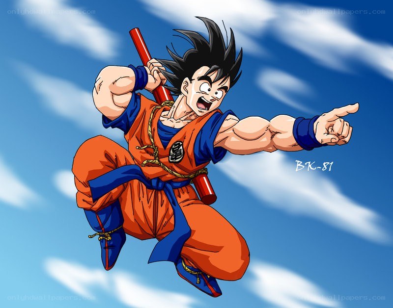 Goku in the sky
