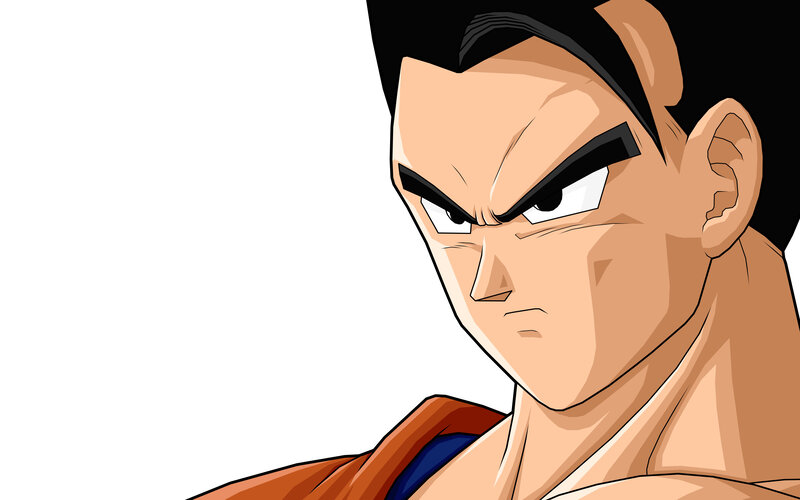 Goku intense expression